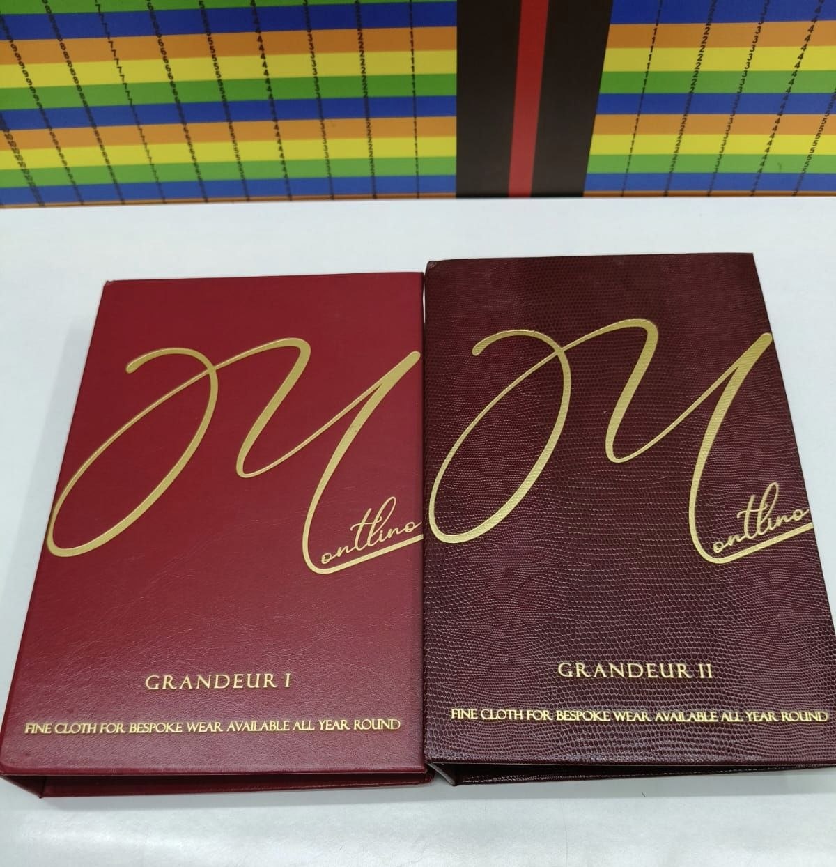 Montlino Grandeur I and Grandeur II suiting fabric books